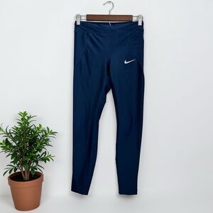 Nike Women’s Dry-Fit Blue Low Rise Pockets Running Leggings Size S